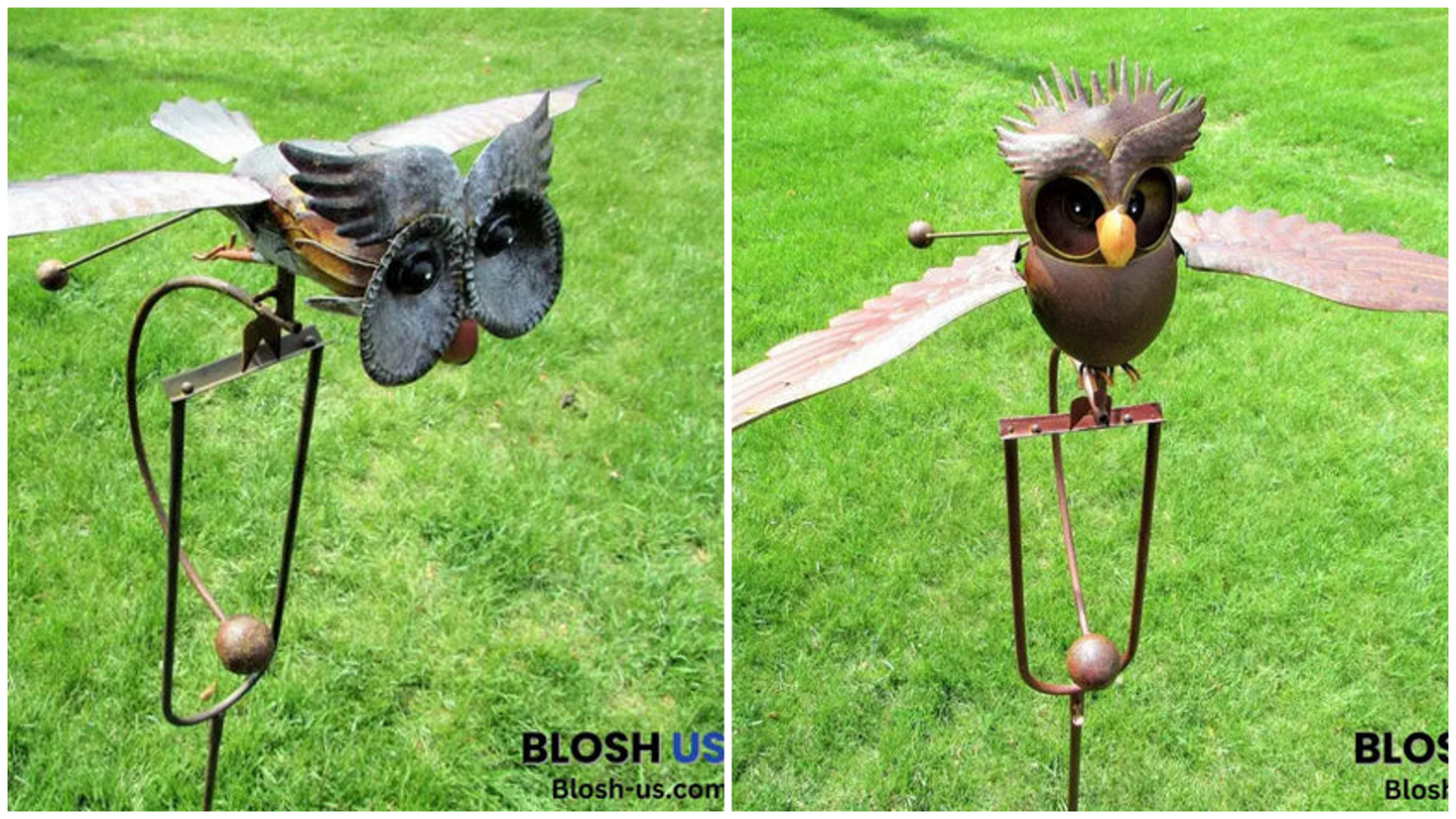 Cinnamones Garden Art-Bird Patio Decoration Hot Sale - Standing Owl + Flying (Save 30$)