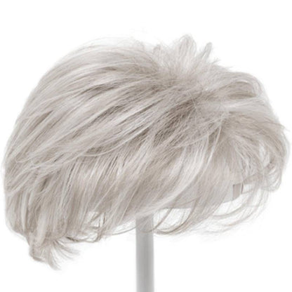 Bluemock 3-4 Inches Hair Topper Short Top Pieces 12 Colors To Choose Pale Silver