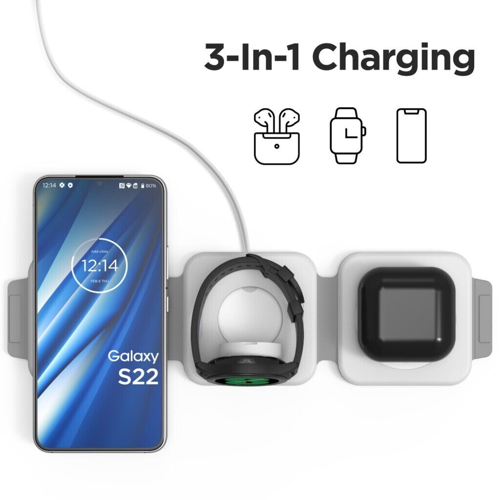 3-in-1 Magnetic Foldable Wireless Charger