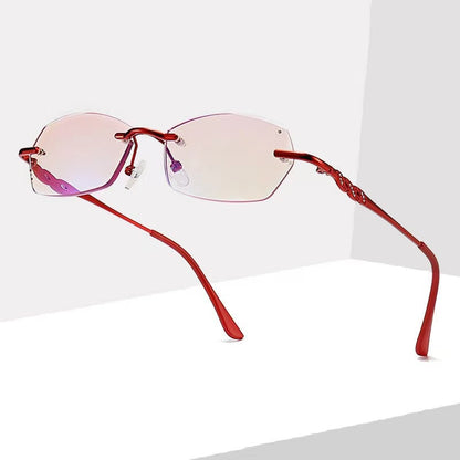 Foldflat Sapphire High Hardness Anti-Blue Progressive Far And Near Dual-Use Reading Glasses Red
