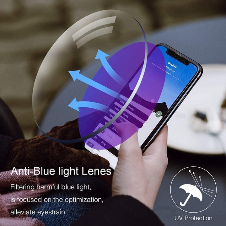 Foldflat Sapphire High Hardness Anti-Blue Progressive Far And Near Dual-Use Reading Glasses