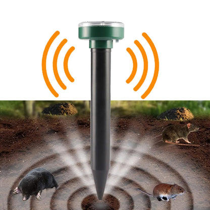 Solar Powered Ultrasonic Mole Pest Rodent Repeller – Outdoor Mouse Repellent Lamp for Yard, Backyard, and Farmland