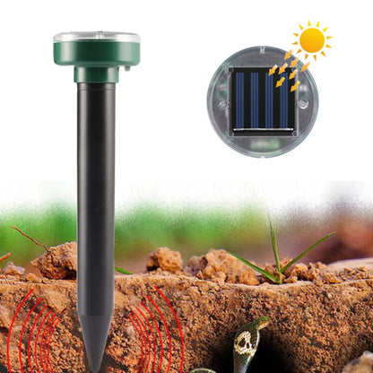 Solar Powered Ultrasonic Mole Pest Rodent Repeller – Outdoor Mouse Repellent Lamp for Yard, Backyard, and Farmland