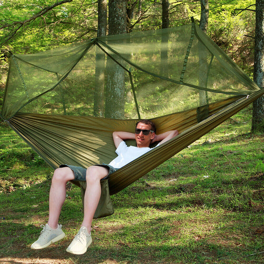 2-Person Portable Camping Hammock Tent with Canopy – Waterproof, Portable & Mosquito-Proof