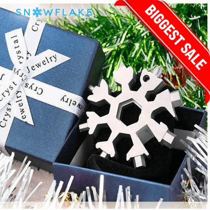 Jollysnow – Snowflake Multitool 18-In-1 Stainless Steel Portable For Outdoor Adventure