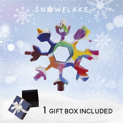 Jollysnow – Snowflake Multitool 18-In-1 Stainless Steel Portable For Outdoor Adventure Colorful