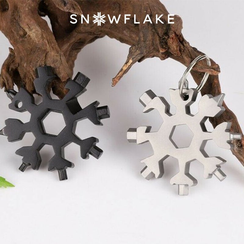 Jollysnow – Snowflake Multitool 18-In-1 Stainless Steel Portable For Outdoor Adventure